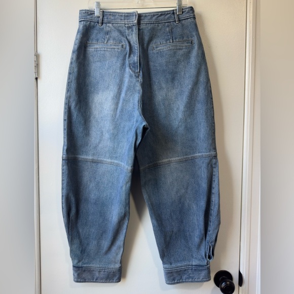 Tibi Women’s Sculpture Mid Rise Tapered Denim Pants Leg Blue Jeans Sz 31 - Picture 6 of 11